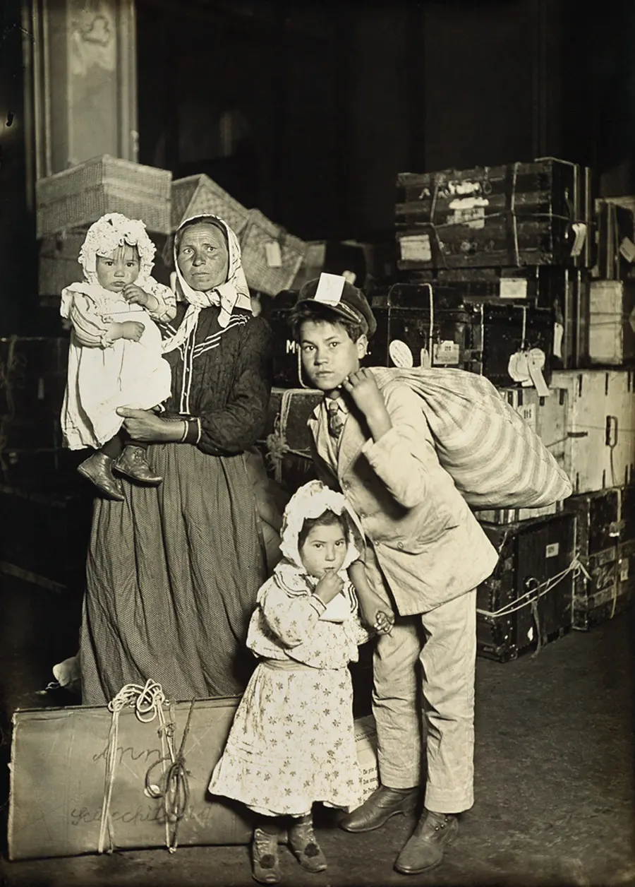 Italian Family in Baggage Room